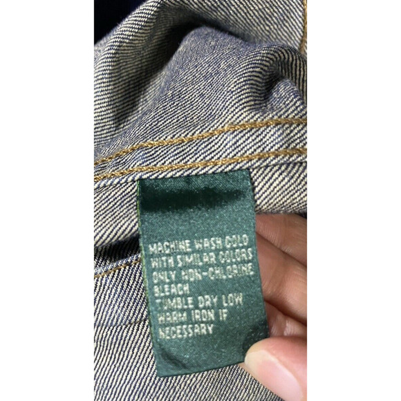 Lauren Jeans Co. Premium Jean Jacket Womens Small Petite Blue 100% Cotton - Picture 11 of 12